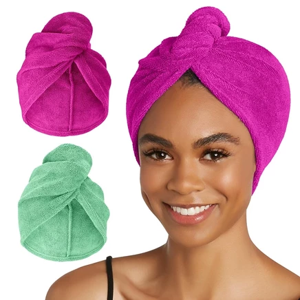 Turbie Twist из микрофибры Turbie Twist 2 упаковки (Келли Грин, Дикая Астра) мульти