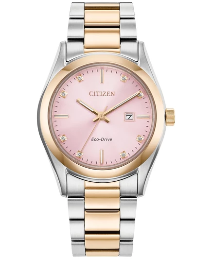 Женские часы Citizen Eco-Drive 33 мм с бриллиантами, двухцветные
