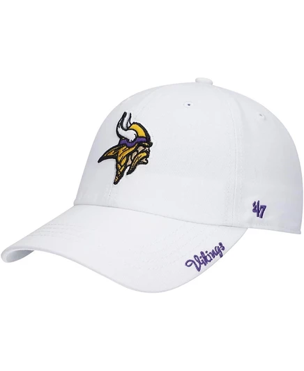 Женская кепка 47 Brand Miata Clean Up Minnesota Vikings, белая