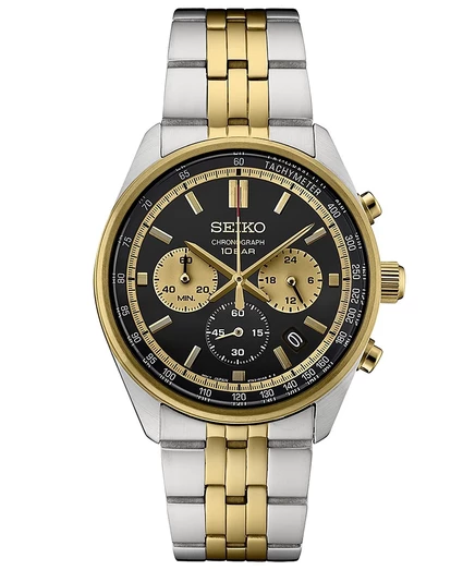 Мужские часы Seiko Essentials хронограф 42 мм, черный