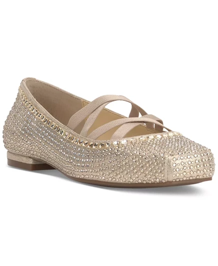  Женские балетки Otessa Mary-Jane со стразами на плоской подошве champagne/gold rhinestone