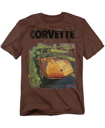 Унисекс футболка Corvette Chevy Poster винтажная, белая