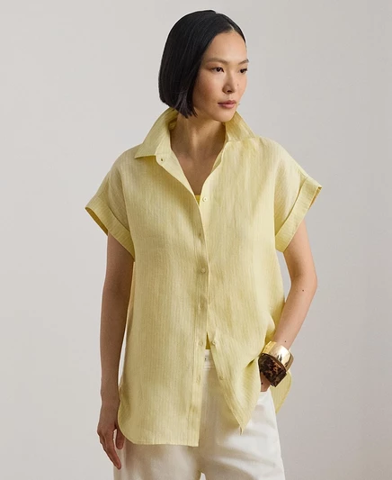 Женская рубашка Lauren Ralph Lauren Relaxed-Fit, желтая