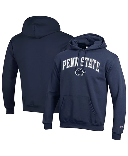Мужская толстовка с капюшоном Champion с флисом и логотипом Penn State, синяя