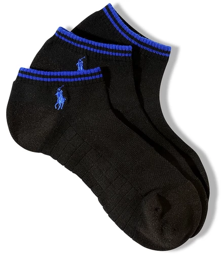 Мужские носки Polo Ralph Lauren, 3 пары низкие, черные