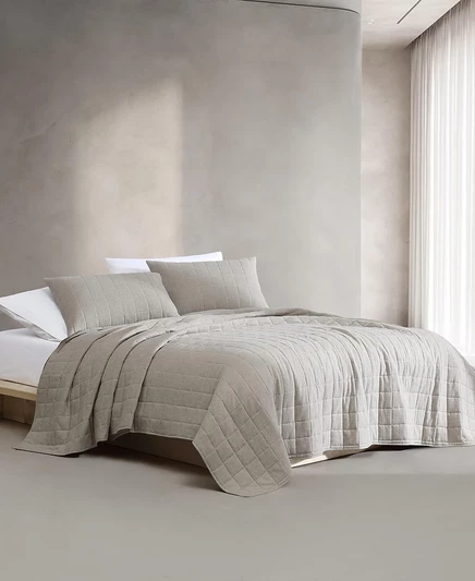 Стеганое покрывало Calvin Klein Melange, бежевое