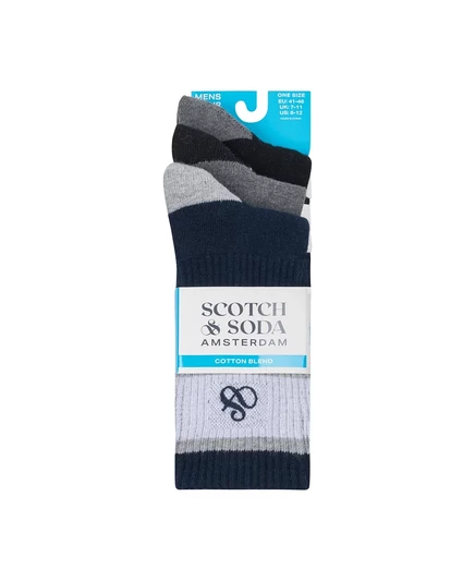 Мужские носки SCOTCH & SODA из 3-х упаковок с ребристой подушкой Crew Socks navy