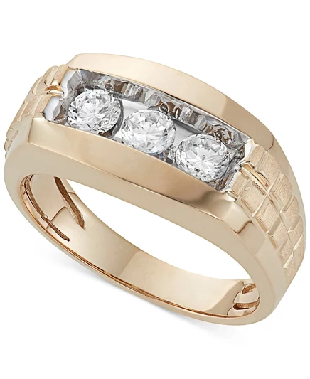 Мужское кольцо Macy's Diamond Trinity, 1 карат, 10K золото