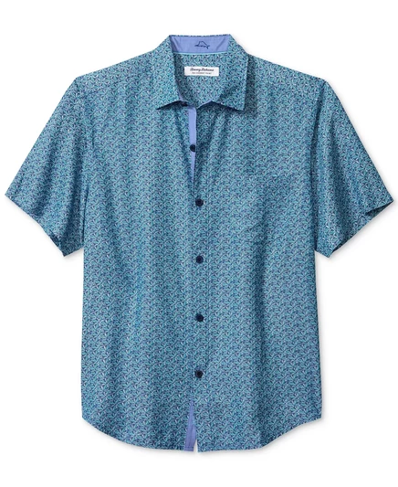 Мужская рубашка Tommy Bahama Coconut Point Beachcomber на пуговицах blue note