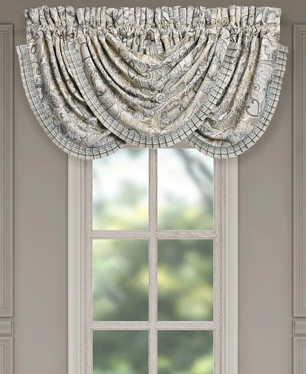 Ламбрекен J.Queen New York Annabelle водопад 33″ x 49″, зеленый