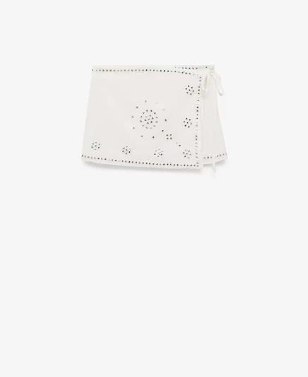 Женская мини-юбка с бантом Mango white