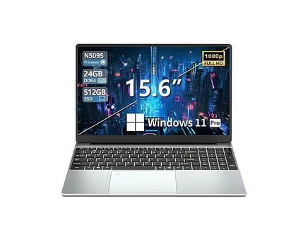Ноутбук MemZuoix 15.6″ Windows 11 Pro, 24ГБ/512ГБ, серебристый