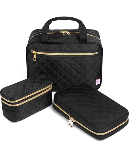 Набор Ms. Jetsetter Travel Trio (3 предмета): кейс, косметичка и несессер, черный