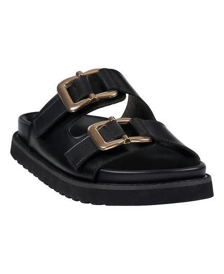 Женские сандалии GC Shoes Juno с двойными ремешками, черные