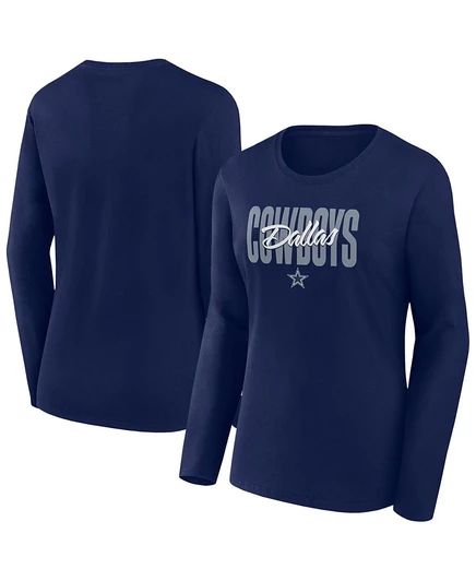 Женская футболка Fanatics Dallas Cowboys, лодочка, синяя