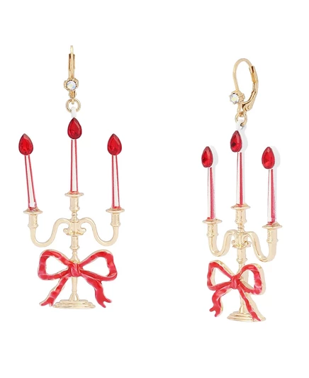 Длинные серьги Betsey Johnson с кристаллами, красные