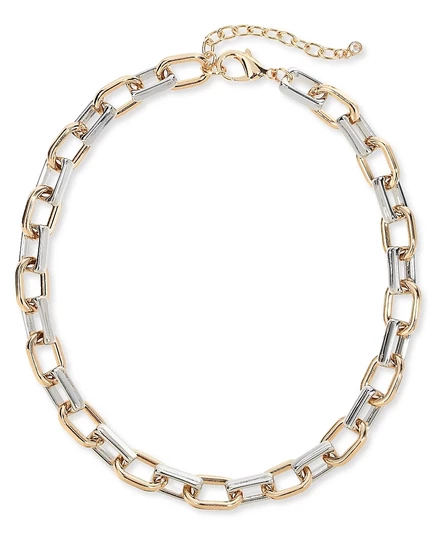 Колье On 34th Two-Tone Link, 15″+2″ удлинитель, многоцветное