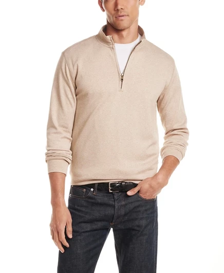 Мужской пуловер Weatherproof Vintage Mixy на 1/4 молнии, зеленый