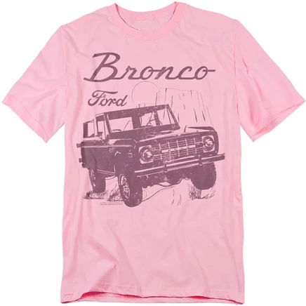 Мужская футболка Mustang Ford Bronco Wild West, розовая