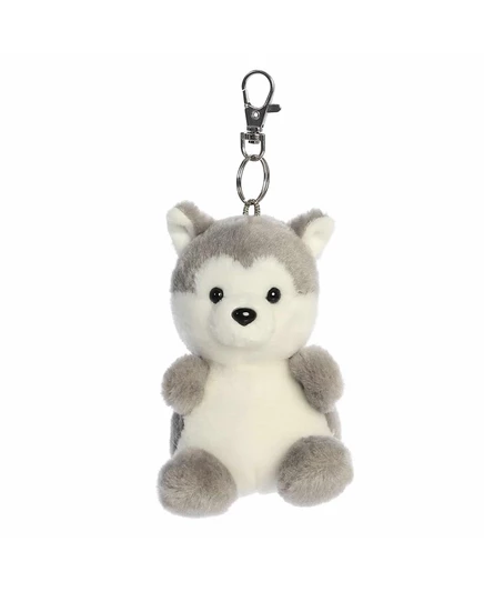 Очаровательная клипса Aurora Mini Busky Husky Pals на ладони серого цвета 4 серого цвета