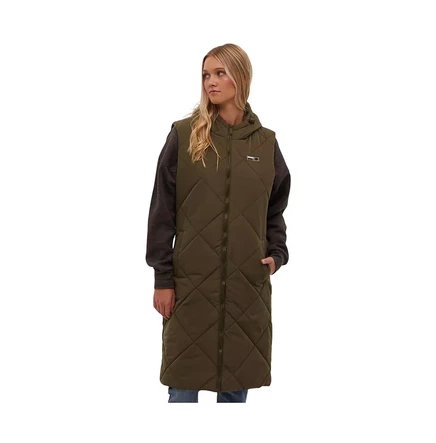  Женская стеганая макси-жилетка Bench Nakiyah khaki