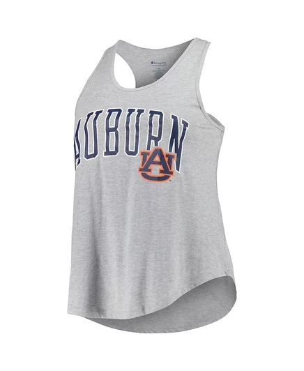 Женская майка с круглым вырезом и логотипом Racerback от бренда Profile из коллекции Heather Grey Auburn Tigers Arch heather gray