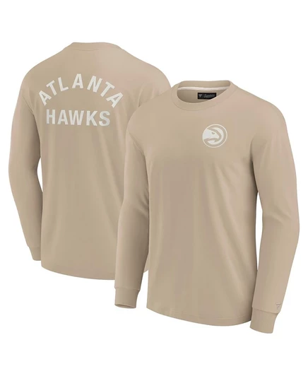 Унисекс лонгслив Fanatics Atlanta Hawks, хаки