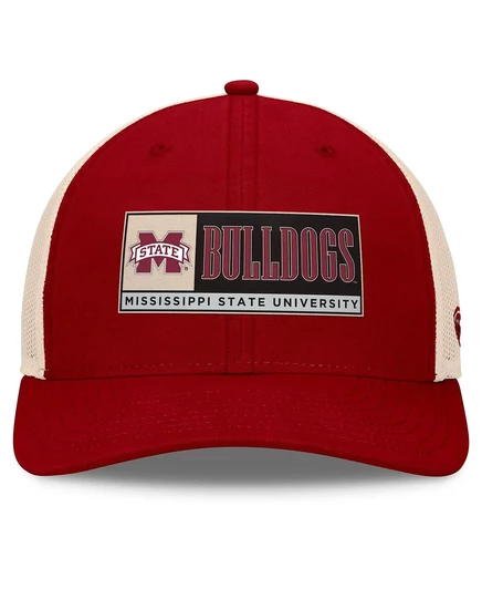 Мужская кепка Bennett Trucker от Top of the World темно-бордового  Mississippi State Bulldogs Регулируемая