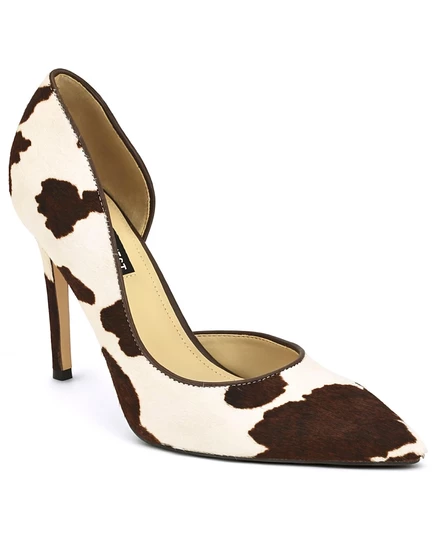Женские туфли Nine West Folowe, коричнево-кремовые с мехом