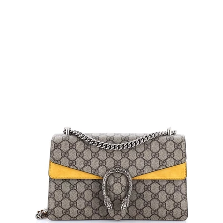 Женская сумка Pre-Owned Gucci Small Dionysus из покрытого холста GG и кожи, коричневая