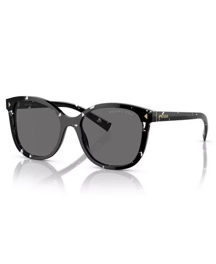Фирменные квадратные женские солнцезащитные очки Prada, PR 22ZS black crystal