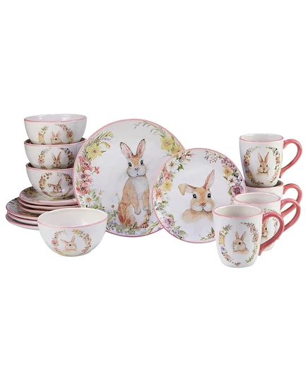 Сервиз Certified International Easter Garden на 4, разноцветный