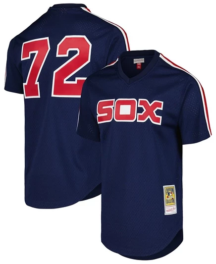 Мужское джерси Mitchell & Ness Carlton Fisk, темно-синее