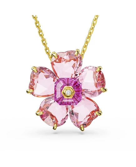 Женское колье Swarovski Florere с кристаллами, розовое