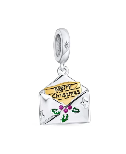Шарм Bling Jewelry конверт с падубом .925, серебристый