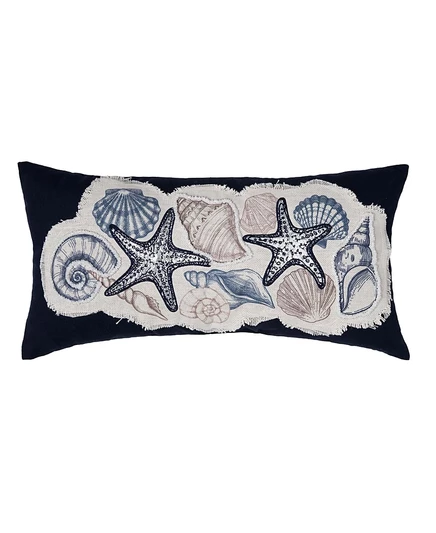 Подушка с вышивкой из коллекции C&F Home Vintage Shells Collection черная
