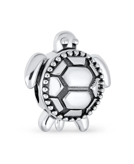 Шарм Bling Jewelry черепаха из серебра, серебристый