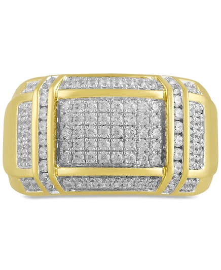 Мужское кольцо Macy's Cluster 0,5 карат, позолота 18K