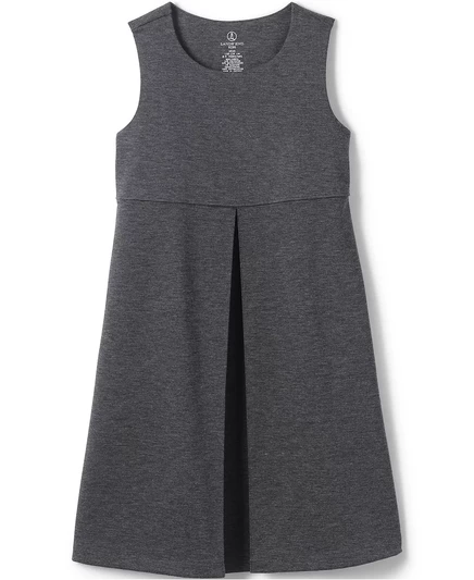 Джемпер в складку от Lands' End Big Girls Ponte длиной до колена charcoal heather