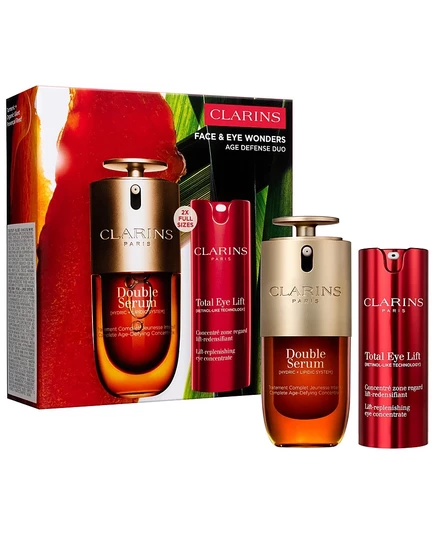 Clarins, 2 шт. Подарочный набор средств против старения кожи лица и глаз, без цвета
