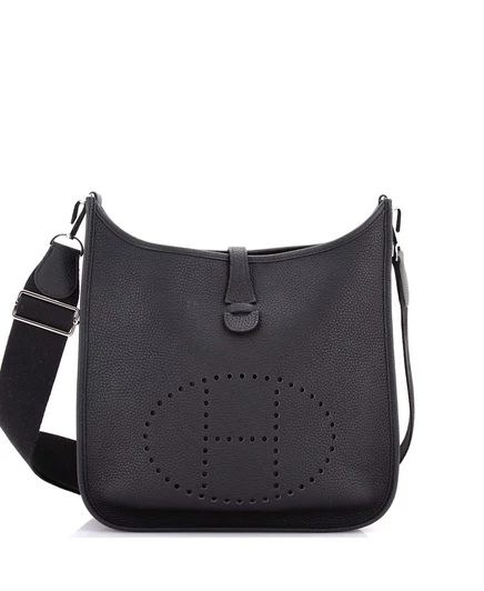 Женская сумка Hermès Evelyne PM Gen III Clemence, черная