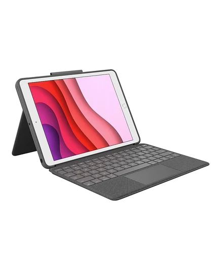Чехол Logitech Combo Touch для iPad (7-го, 8-го, 9-го поколения) с прецизионным трекпадом, клавиатурой с подсветкой, технологией Smart Connector, графитово-серый