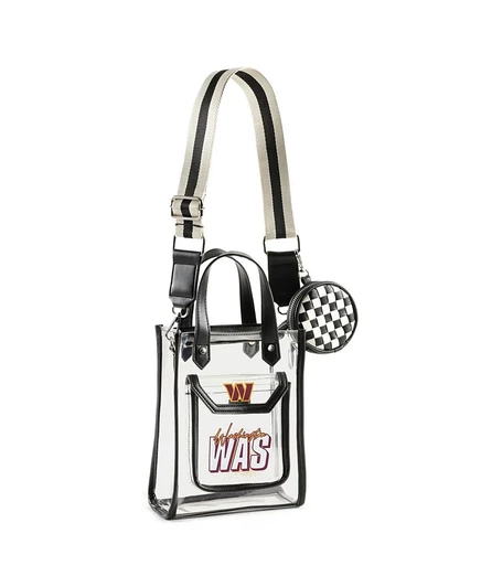 Сумка через плечо WEAR by Erin Andrews Washington Commanders прозрачная с монетницей, белая