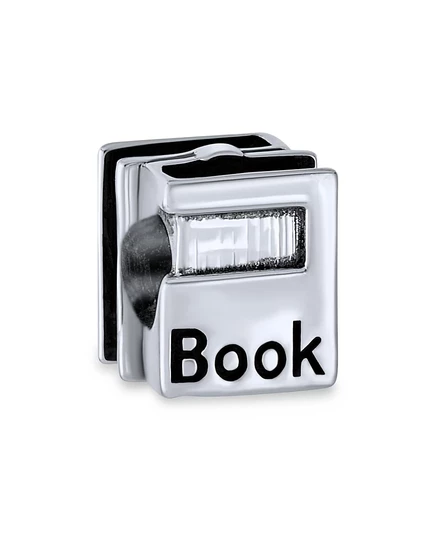 Шармик Bling Jewelry Bookworm из серебра 5 мм, серебристый