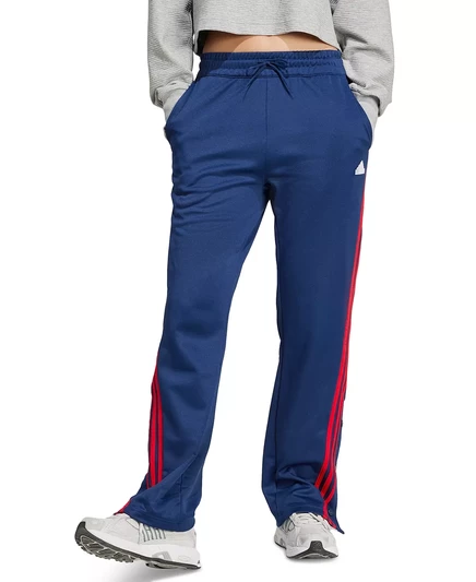  Женские культовые спортивные брюки на кнопках в 3 полосы team navy blue