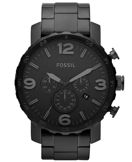 Мужские часы Fossil Nate хронограф, 50 мм, черные