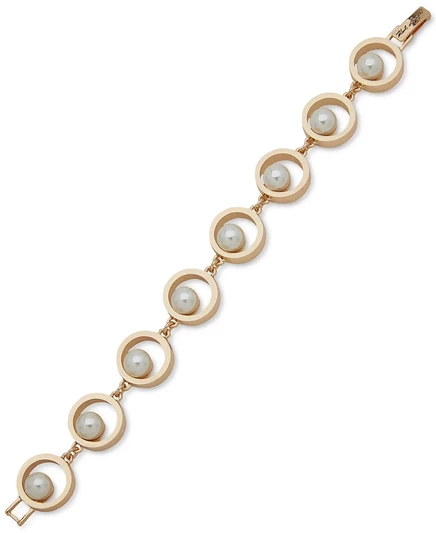 Браслет Karl Lagerfeld Paris с жемчугом, бежевый