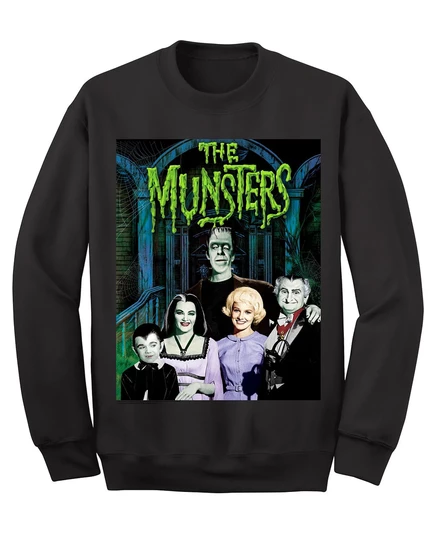 Мужская флисовая толстовка The Munsters Group Shot Crew black