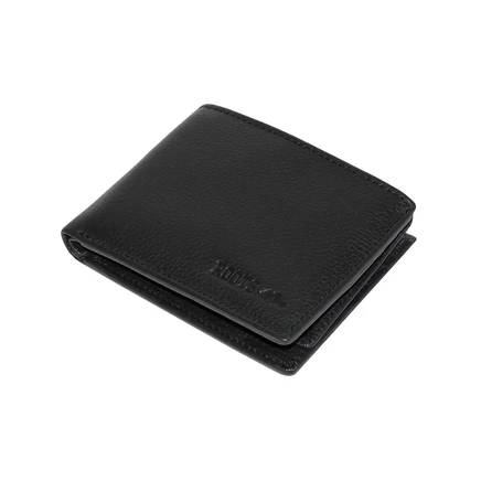 Мужской кожаный бумажник ROOTS Men's Slimfold со съемным удостоверением личности black