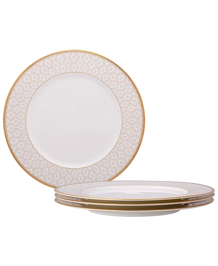 Набор обеденных тарелок Noritake Noble Pearl 11″, 4 шт, золотой